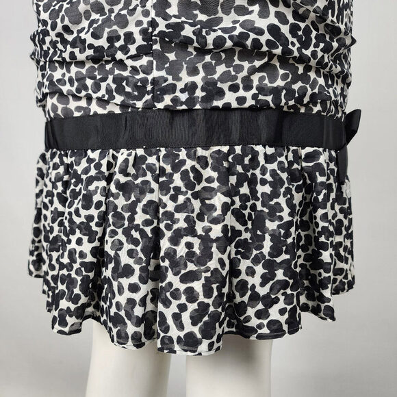 Moschino Black Cotton Animal Print Dress Size 10 - Picture 11 of 15